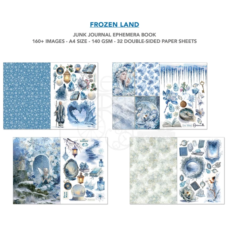 Zestaw A4 Junk Journal &amp; Ephemera Book Frozen Land CBB016 Ciao Bella