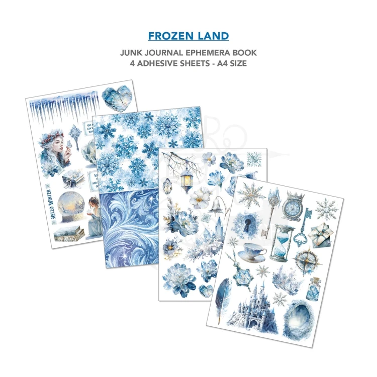 Zestaw A4 Junk Journal &amp; Ephemera Book Frozen Land CBB016 Ciao Bella