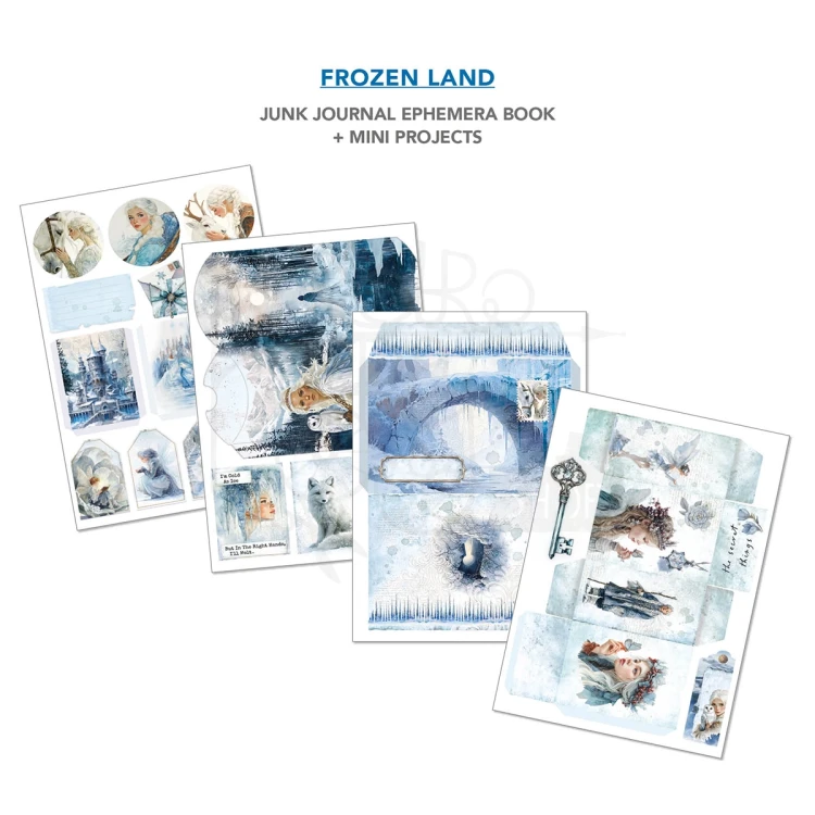 Zestaw A4 Junk Journal &amp; Ephemera Book Frozen Land CBB016 Ciao Bella