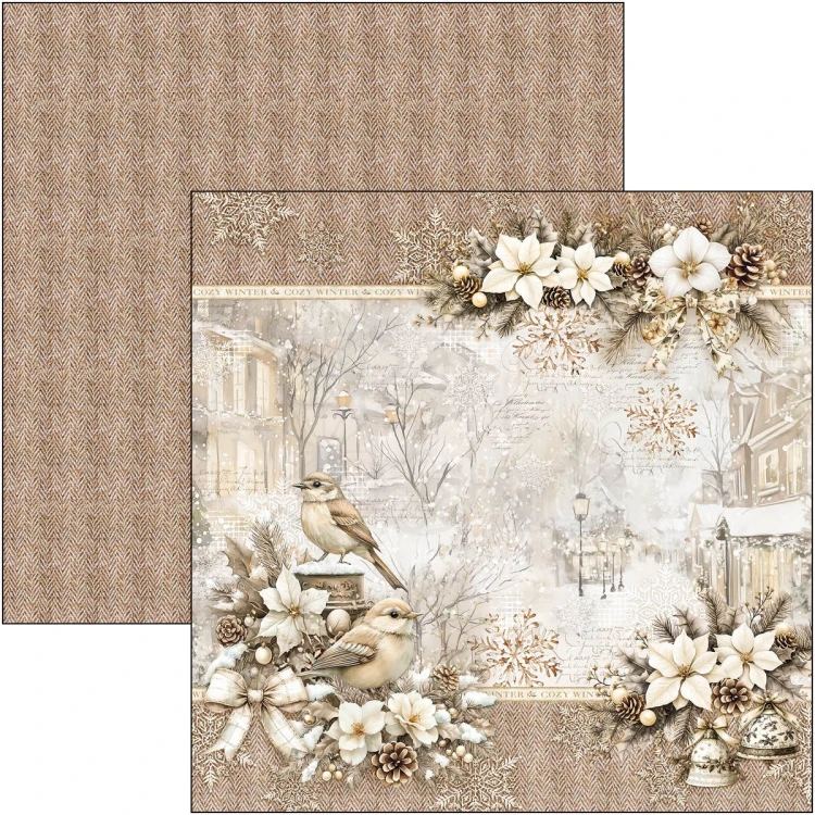 Zestaw papierów do scrapbookingu 30x30 Winter Season CBPM088 12 arkuszy Ciao Bella