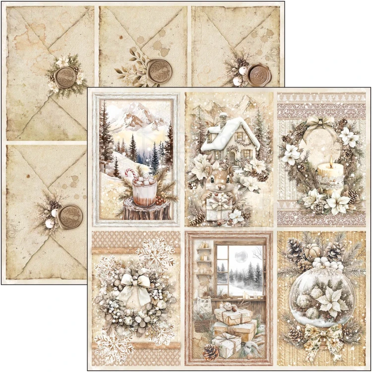 Zestaw papierów do scrapbookingu 30x30 Winter Season CBPM088 12 arkuszy Ciao Bella