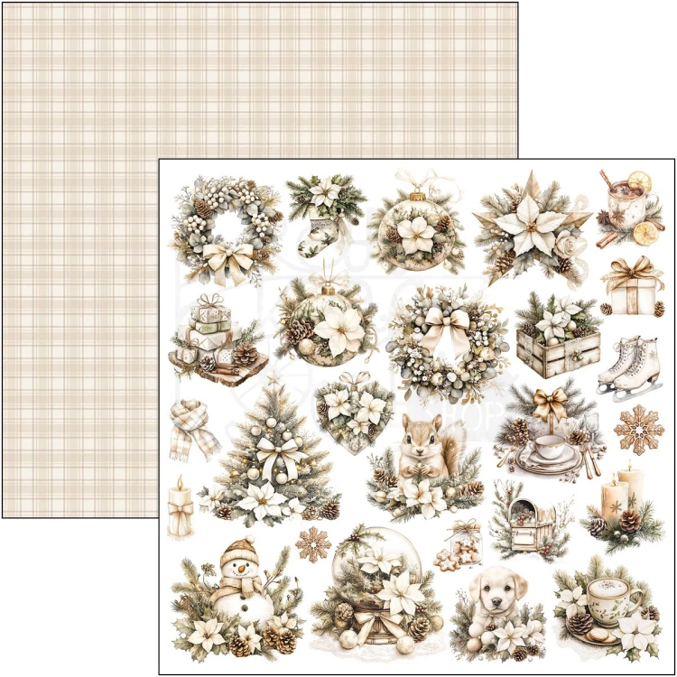 Zestaw papierów do scrapbookingu 30x30 Winter Season CBPM088 12 arkuszy Ciao Bella