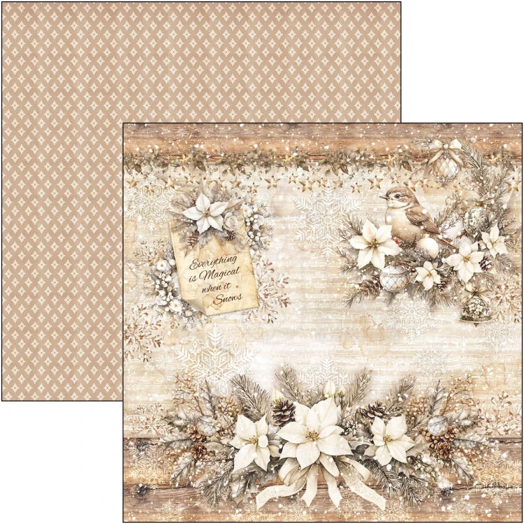 Zestaw papierów do scrapbookingu 30x30 Winter Season CBPM088 12 arkuszy Ciao Bella