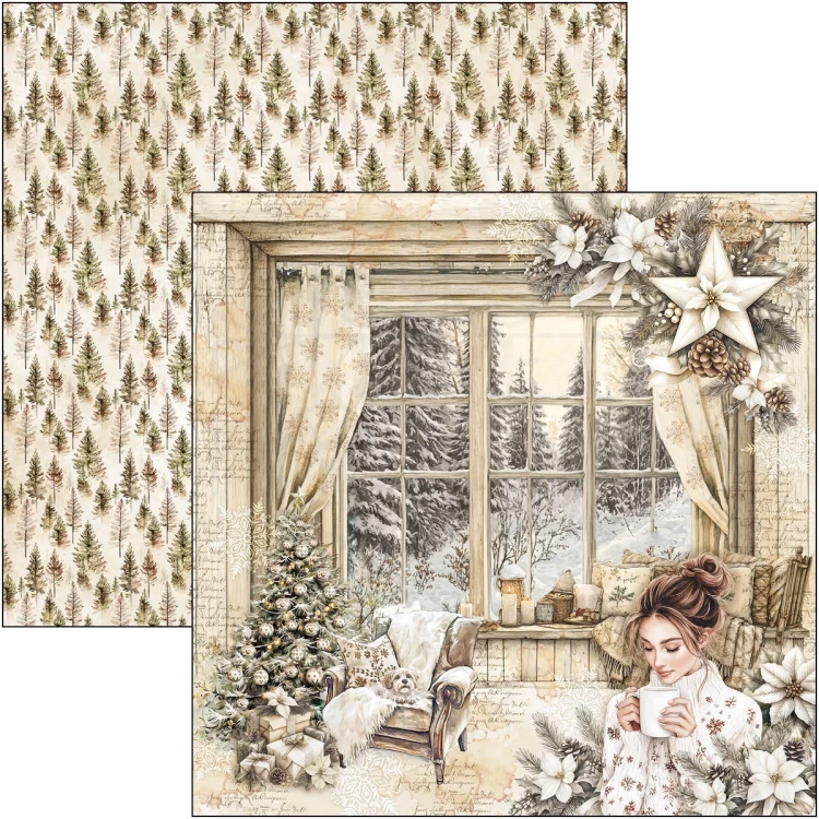 Zestaw papierów do scrapbookingu 30x30 Winter Season CBPM088 12 arkuszy Ciao Bella