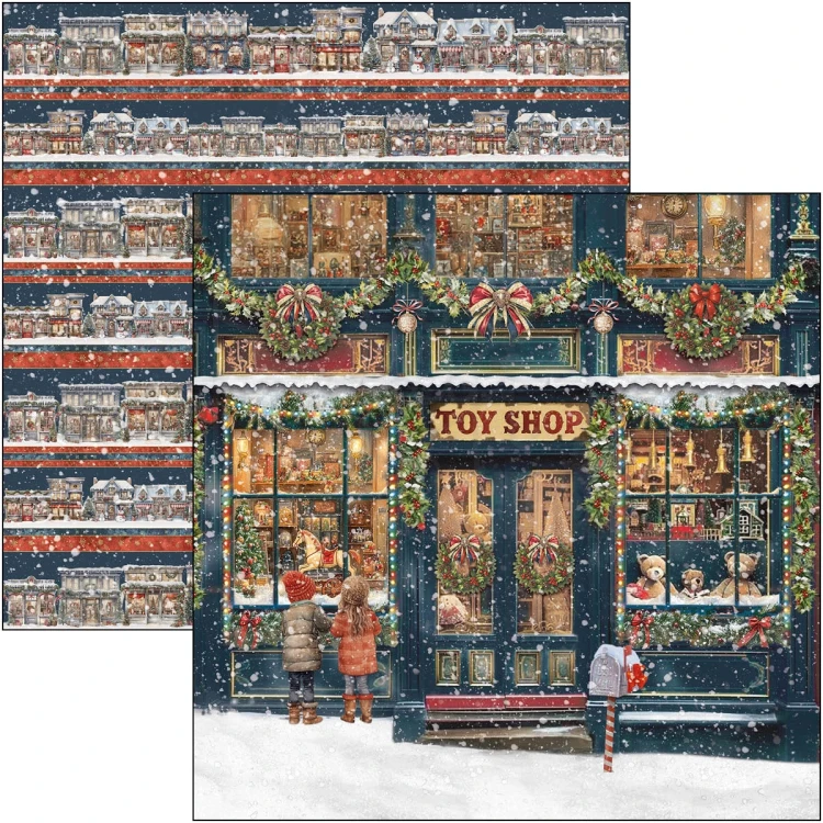 Zestaw papierów do scrapbookingu 30x30 Toy Shop CBPM089 12 arkuszy Ciao Bella