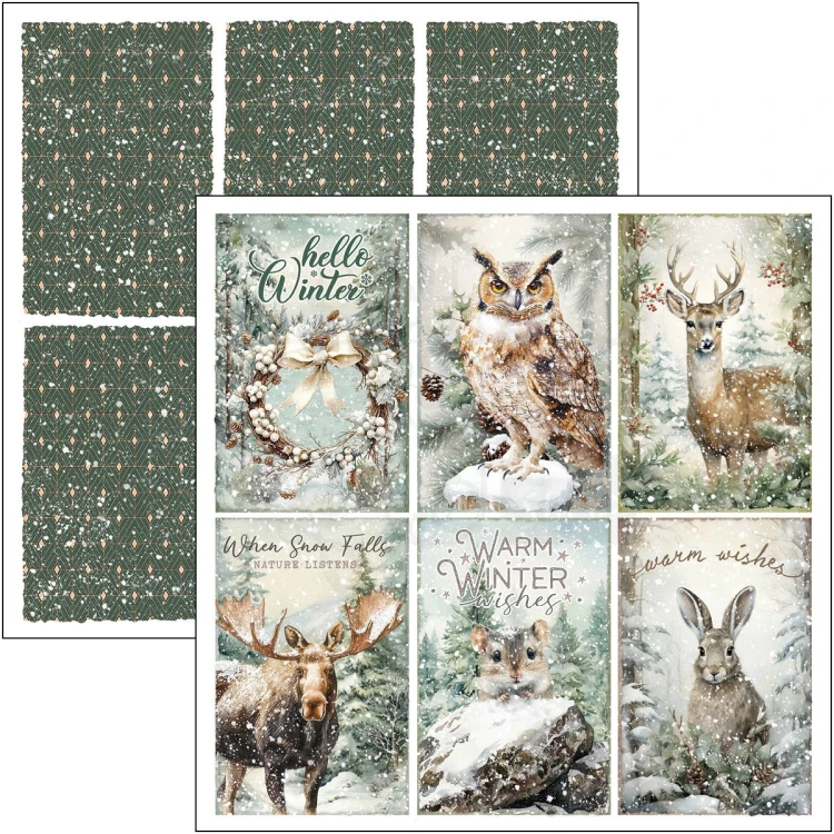 Zestaw papierów do scrapbookingu 30x30 Forest Tales CBPM090 12 arkuszy Ciao Bella