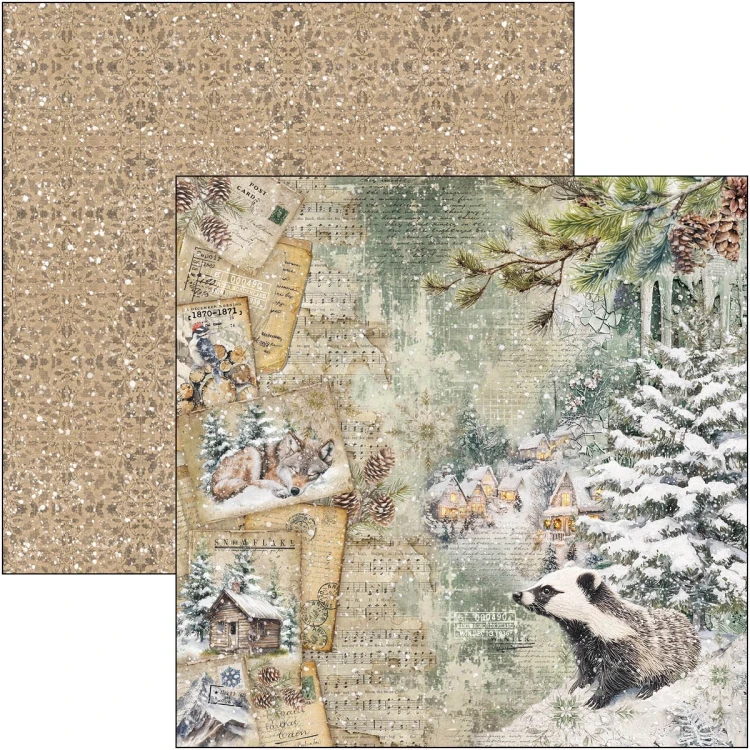 Zestaw papierów do scrapbookingu 30x30 Forest Tales CBPM090 12 arkuszy Ciao Bella