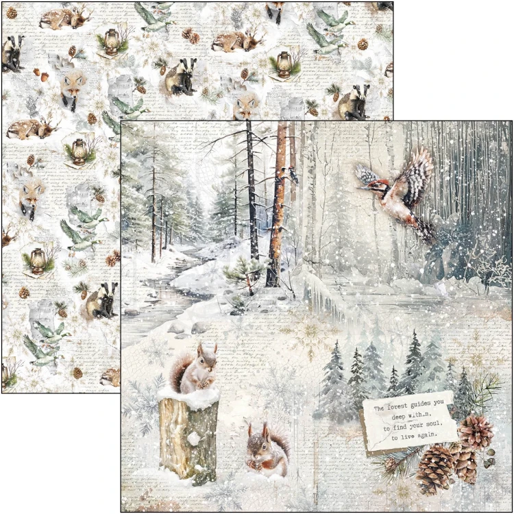 Zestaw papierów do scrapbookingu 30x30 Forest Tales CBPM090 12 arkuszy Ciao Bella