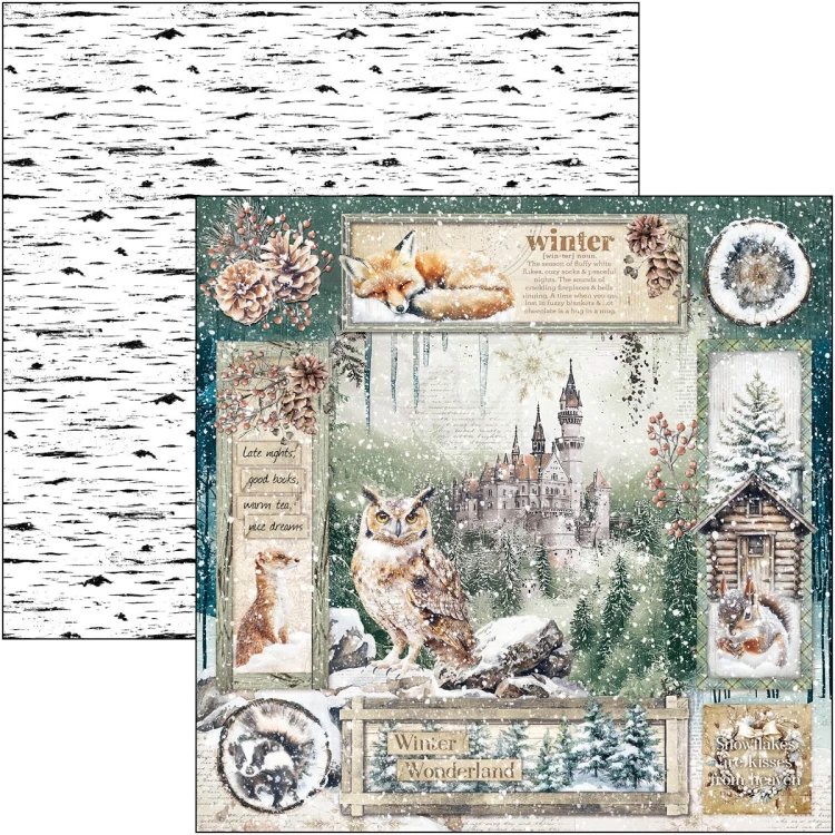 Zestaw papierów do scrapbookingu 30x30 Forest Tales CBPM090 12 arkuszy Ciao Bella