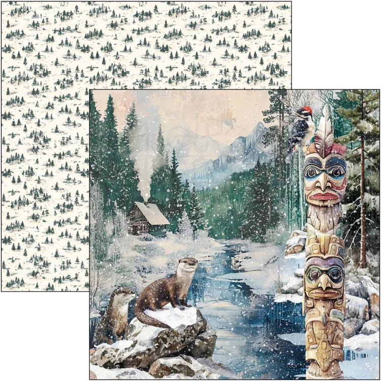 Zestaw papierów do scrapbookingu 30x30 Forest Tales CBPM090 12 arkuszy Ciao Bella