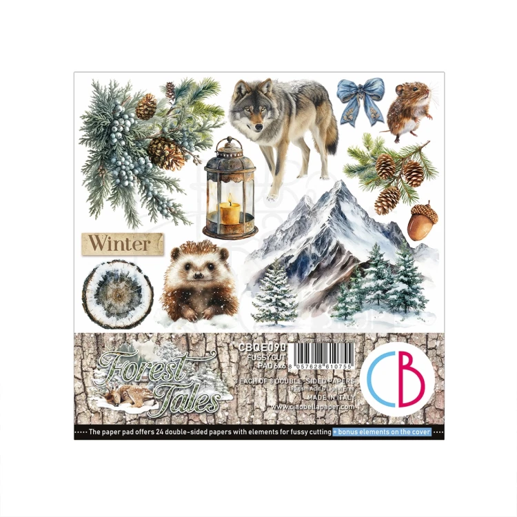 Zestaw papierów do scrapbookingu 15x15 Forest Tales CBQE090 24 arkusze Ciao Bella