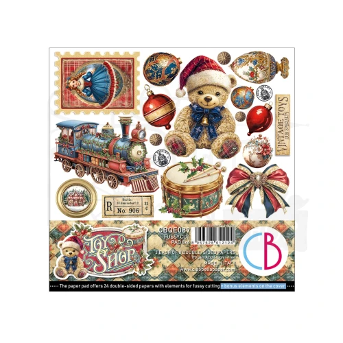 Zestaw papierów do scrapbookingu 15x15 Toy Shop CBQE089 24 arkusze Ciao Bella