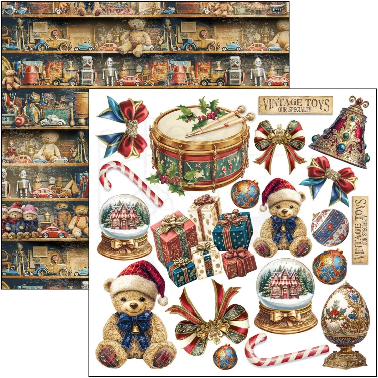 Zestaw papierów do scrapbookingu 15x15 Toy Shop CBQE089 24 arkusze Ciao Bella