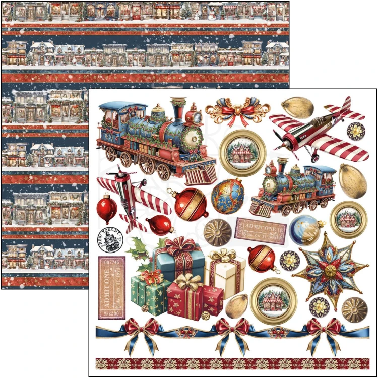Zestaw papierów do scrapbookingu 15x15 Toy Shop CBQE089 24 arkusze Ciao Bella
