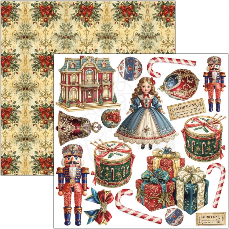 Zestaw papierów do scrapbookingu 15x15 Toy Shop CBQE089 24 arkusze Ciao Bella