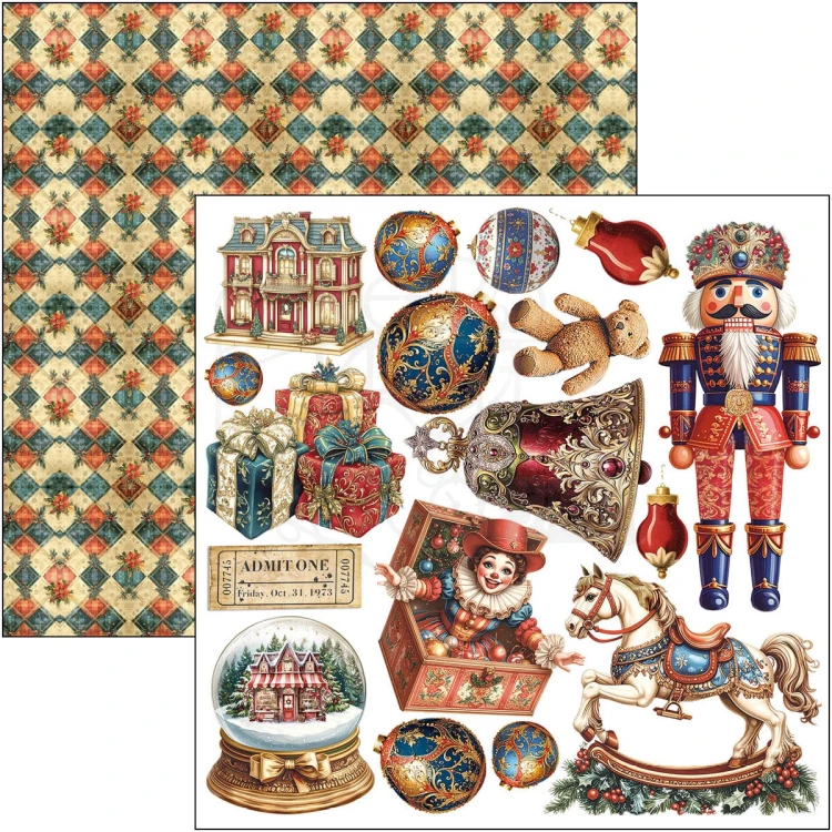 Zestaw papierów do scrapbookingu 15x15 Toy Shop CBQE089 24 arkusze Ciao Bella