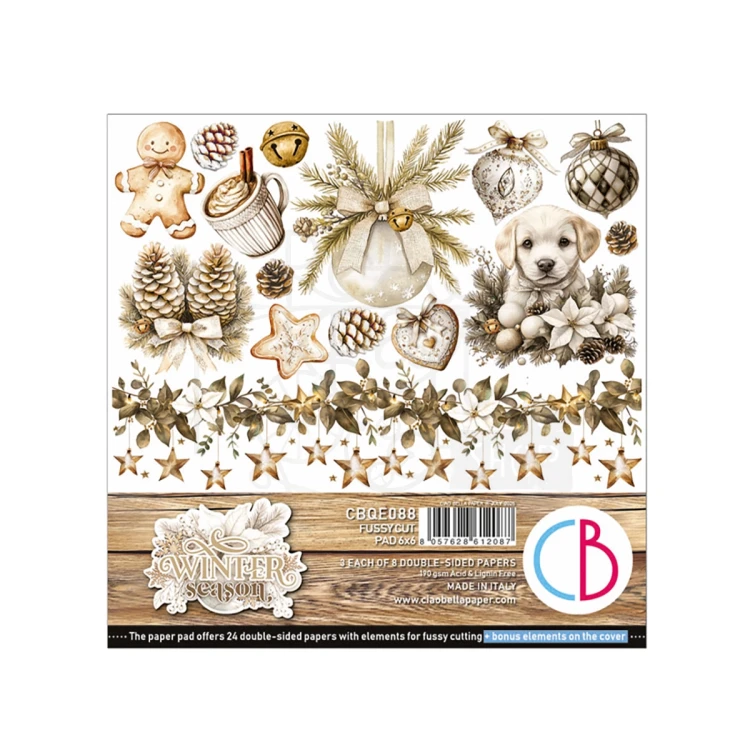 Zestaw papierów do scrapbookingu 15x15 Winter Season CBQE088 24 arkusze Ciao Bella