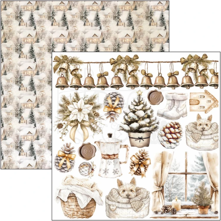 Zestaw papierów do scrapbookingu 15x15 Winter Season CBQE088 24 arkusze Ciao Bella