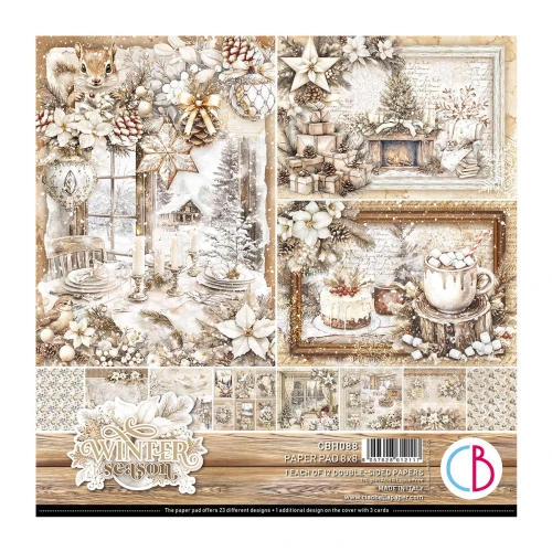 Zestaw papierów do scrapbookingu 20x20 Winter Season CBH088 12 arkuszy Ciao Bella