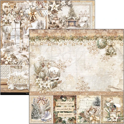 Zestaw papierów do scrapbookingu 20x20 Winter Season CBH088 12 arkuszy Ciao Bella