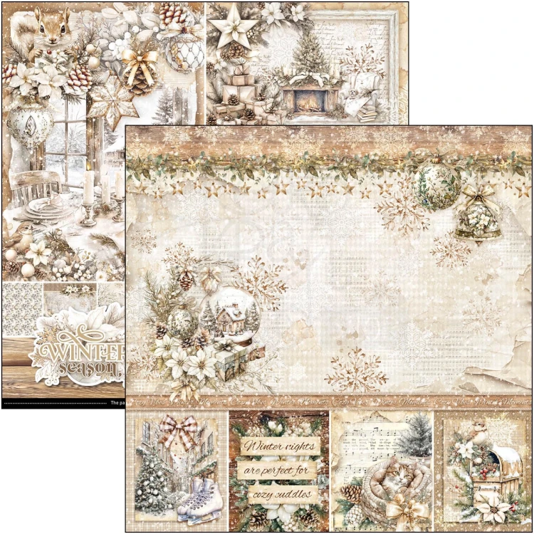 Zestaw papierów do scrapbookingu 20x20 Winter Season CBH088 12 arkuszy Ciao Bella