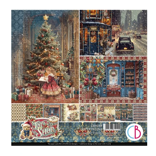 Zestaw papierów do scrapbookingu 20x20 Toy Shop CBH089 12 arkuszy Ciao Bella