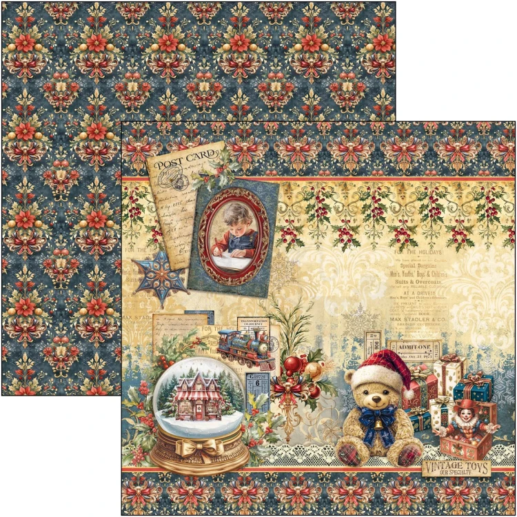 Zestaw papierów do scrapbookingu 20x20 Toy Shop CBH089 12 arkuszy Ciao Bella