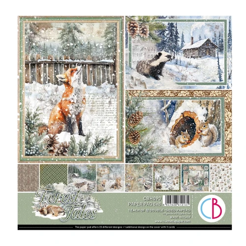 Zestaw papierów do scrapbookingu 20x20 Forest Tales CBH090 12 arkuszy Ciao Bella
