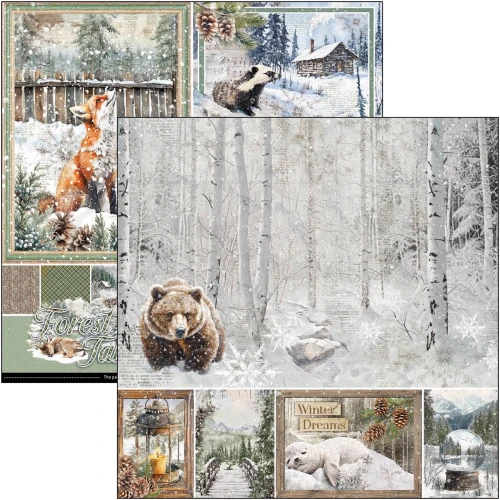 Zestaw papierów do scrapbookingu 20x20 Forest Tales CBH090 12 arkuszy Ciao Bella