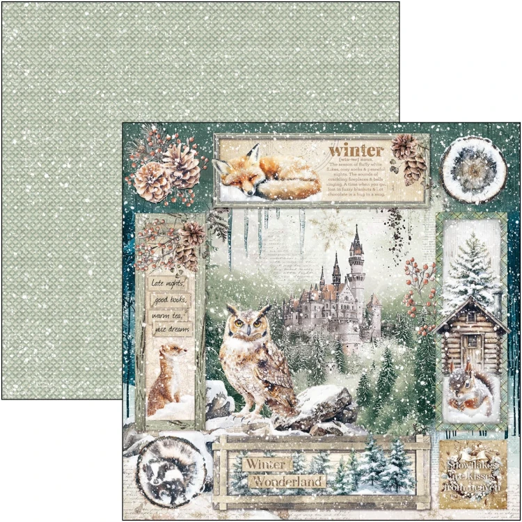 Zestaw papierów do scrapbookingu 20x20 Forest Tales CBH090 12 arkuszy Ciao Bella