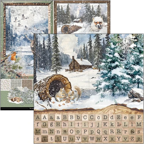 Zestaw papierów do scrapbookingu 30x30 Forest Tales CBT090 8 arkuszy Ciao Bella