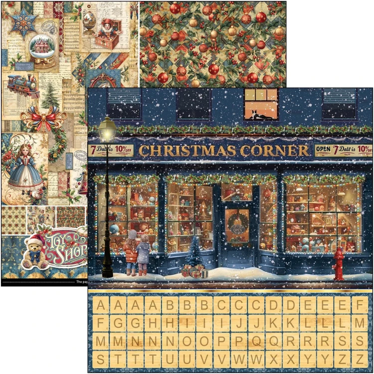 Zestaw papierów do scrapbookingu A4 Toy Shop CBT089 9 arkuszy Ciao Bella