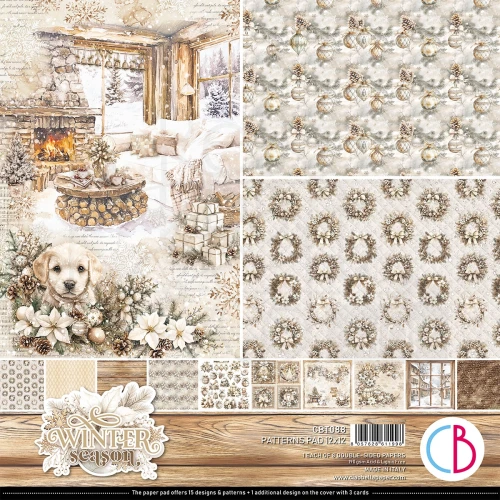 Zestaw papierów do scrapbookingu 30x30 Winter Season CBT088 8 arkuszy Ciao Bella