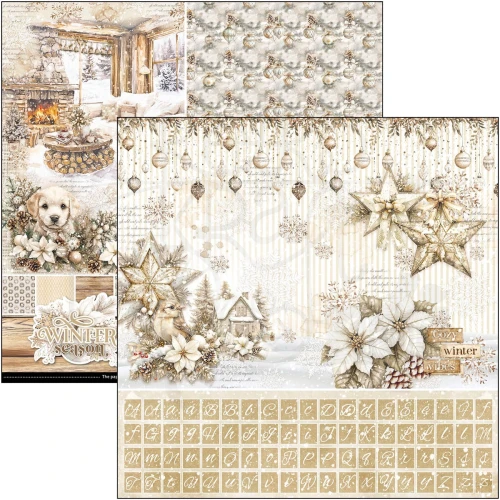 Zestaw papierów do scrapbookingu 30x30 Winter Season CBT088 8 arkuszy Ciao Bella
