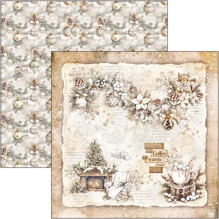 Zestaw papierów do scrapbookingu 30x30 Winter Season CBT088 8 arkuszy Ciao Bella