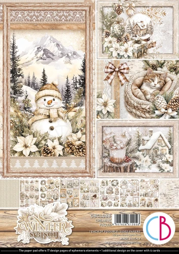 Zestaw papierów do scrapbookingu A4 Winter Season CBCL088 9 arkuszy Ciao Bella
