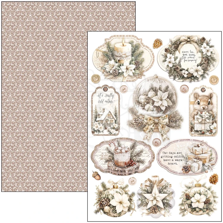 Zestaw papierów do scrapbookingu A4 Winter Season CBCL088 9 arkuszy Ciao Bella
