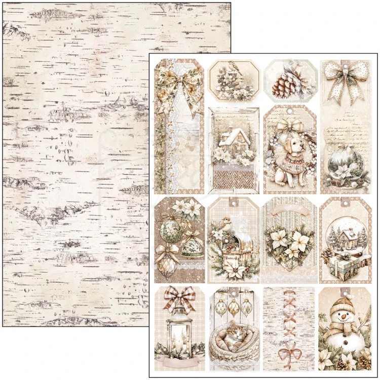 Zestaw papierów do scrapbookingu A4 Winter Season CBCL088 9 arkuszy Ciao Bella