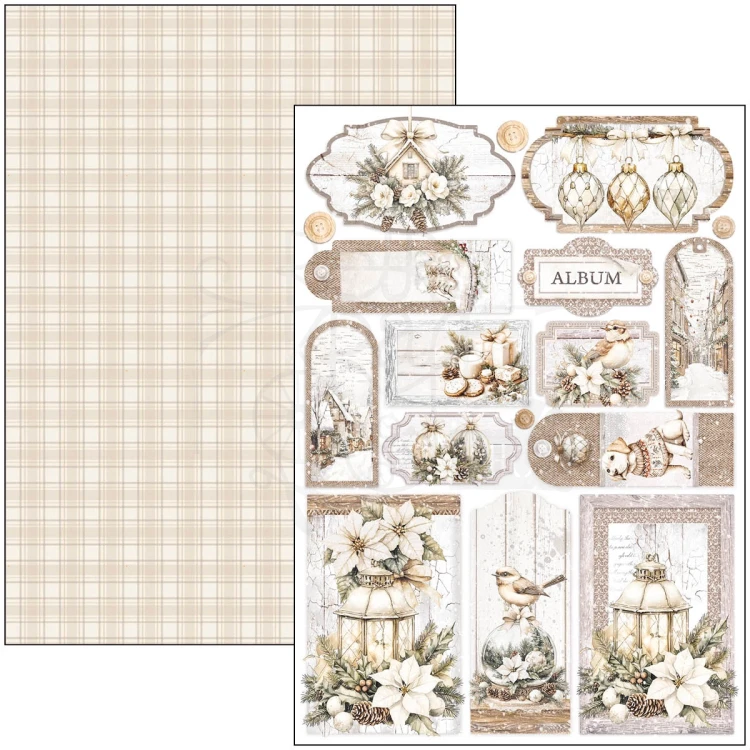 Zestaw papierów do scrapbookingu A4 Winter Season CBCL088 9 arkuszy Ciao Bella