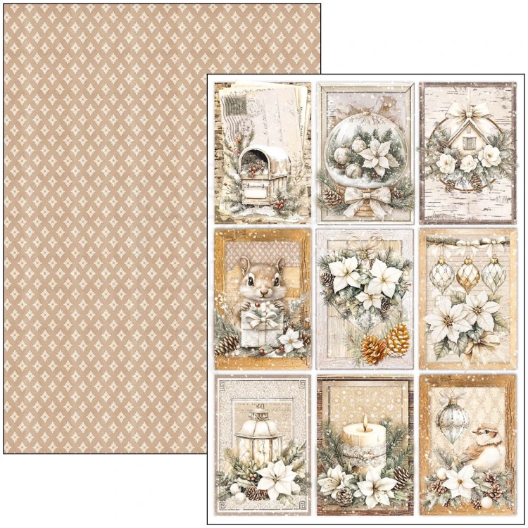 Zestaw papierów do scrapbookingu A4 Winter Season CBCL088 9 arkuszy Ciao Bella