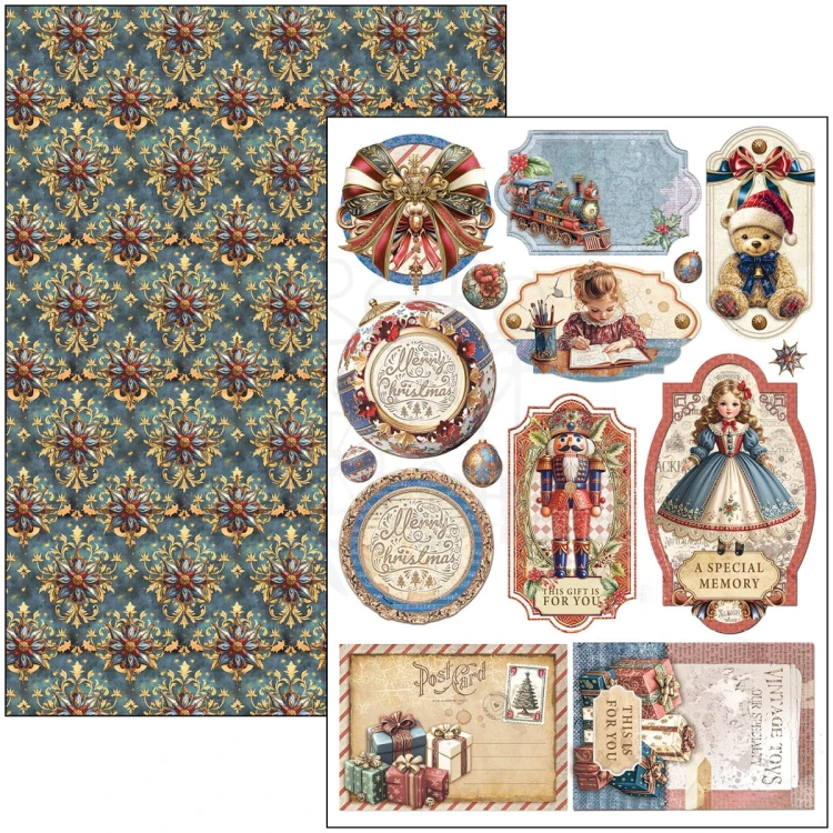 Zestaw papierów do scrapbookingu 30x30 Toy Shop CBCL089 8 arkuszy Ciao Bella