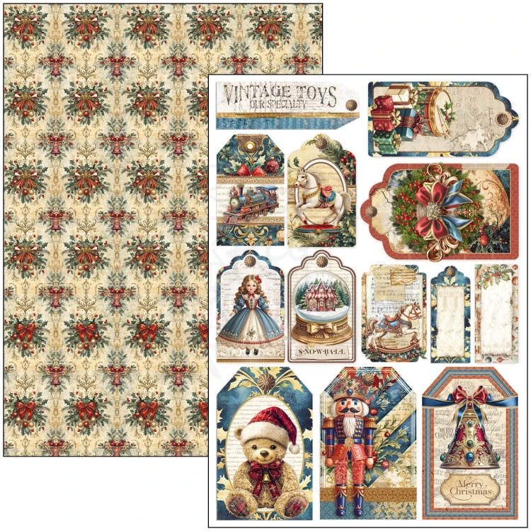 Zestaw papierów do scrapbookingu 30x30 Toy Shop CBCL089 8 arkuszy Ciao Bella