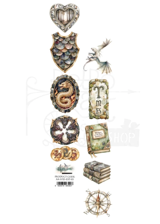 Pasek 5x30 dodatki do samodzielnego wycięcia The Legends of the Dragons Amulety AA-LOD-EXT-03 Alchemy of Art