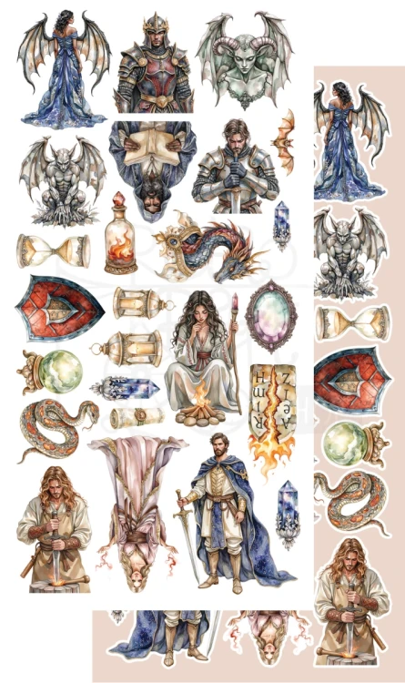 Zestaw papierów 15x30 dodatki do samodzielnego wycięcia The Legends of the Dragons AA-LOD-10 Alchemy of Art
