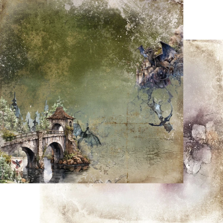 Zestaw papierów do scrapbookingu 30x30 The Legends of the Dragons AA-LOD-07 Alchemy of Art