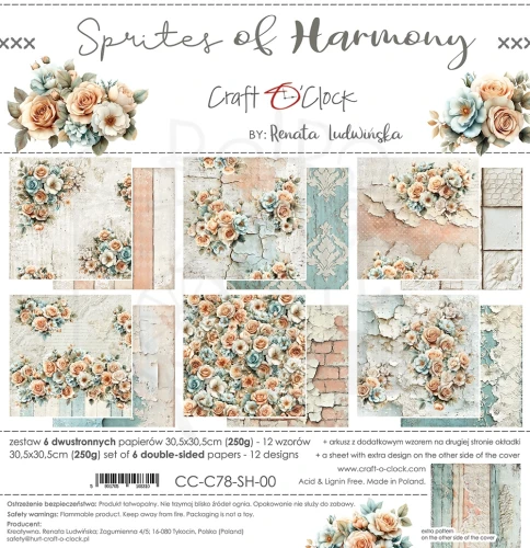 Zestaw papierów do scrapbookingu 30x30 Sprites of Harmony CC-C78-SH-00 Craft O'Clock