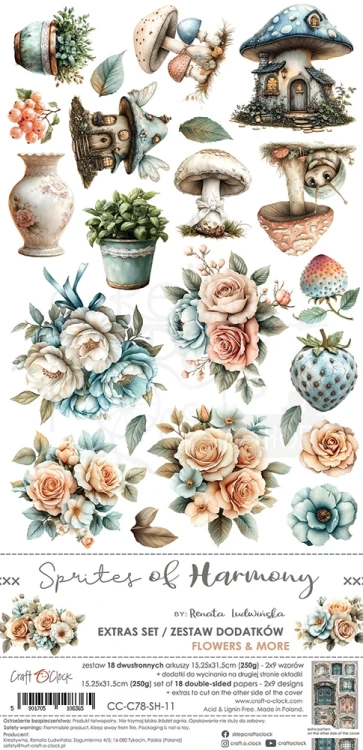 Zestaw dodatków 15x30 Sprites of Harmony Flowers &amp; More CC-C78-SH-11 Craft O'Clock