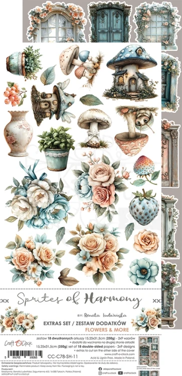 Zestaw dodatków 15x30 Sprites of Harmony Flowers &amp; More CC-C78-SH-11 Craft O'Clock