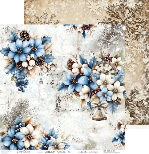 Zestaw papierów do scrapbookingu 30x30 Jolly Season CC-C79-JS-00 Craft O'Clock