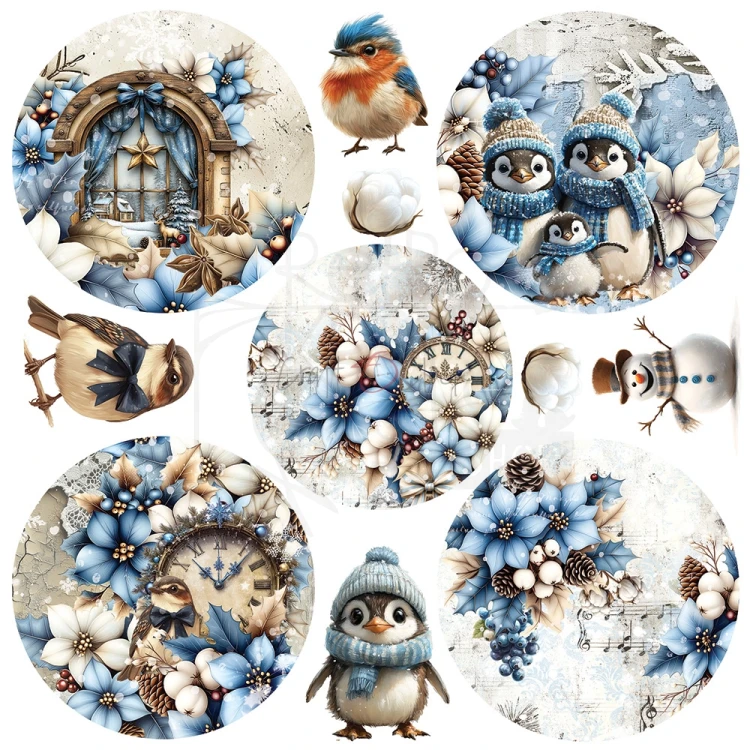Zestaw papierów do scrapbookingu 20x20 Jolly Season CC-C79-JS-07 Craft O'Clock